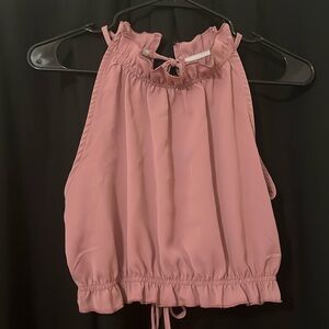 Cropped Rose-colored blouse